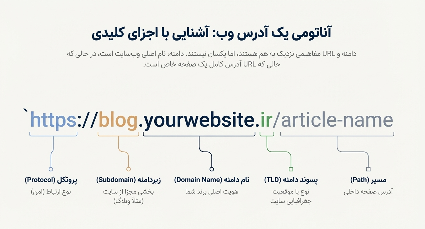ساختار دامنه وب سایت و اجزای مهم آن